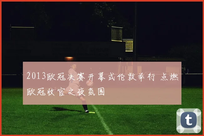 2013欧冠决赛开幕式伦敦举行 点燃欧冠收官之夜氛围